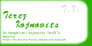 terez kojnovits business card